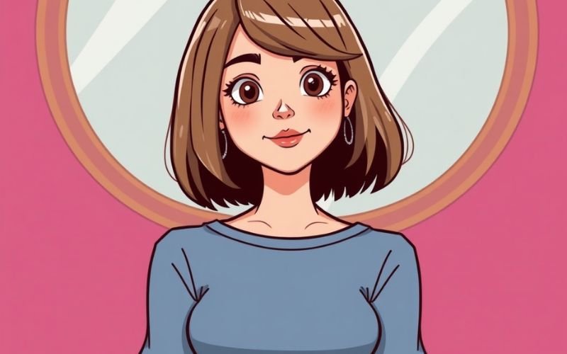 A stylish layered bob haircut featuring soft waves, perfect for a modern look.