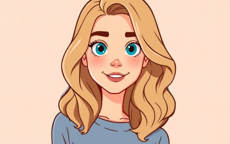 Shoulder length wig with soft waves.