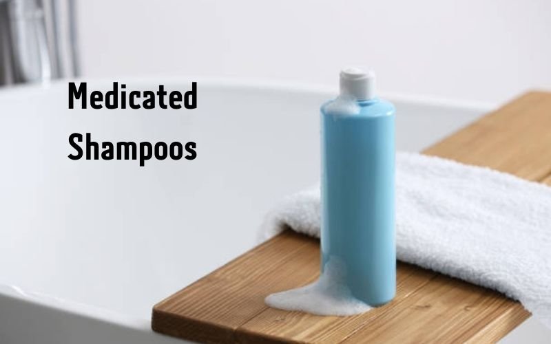 Medicated shampoos for itchy scalp and hair loss treatment.