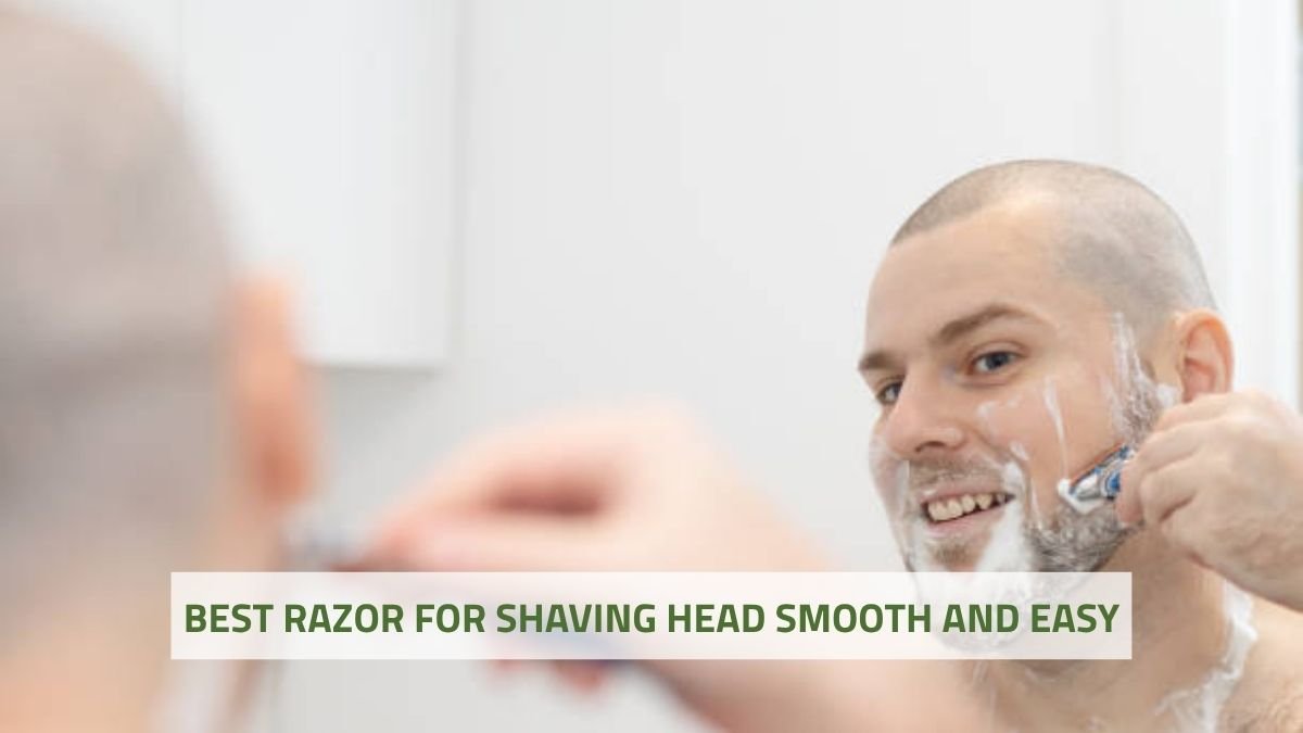 Man shaving his head with a high-quality. razor for a smooth and clean finish.