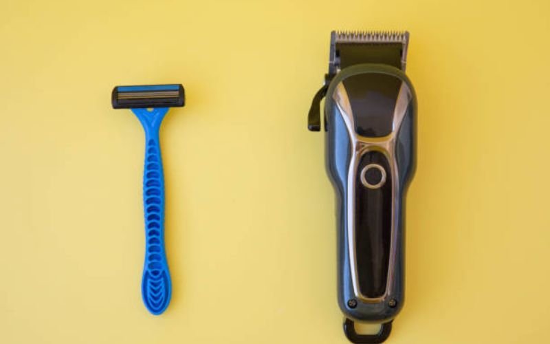 Comparison of electric and manual razors for shaving the head.