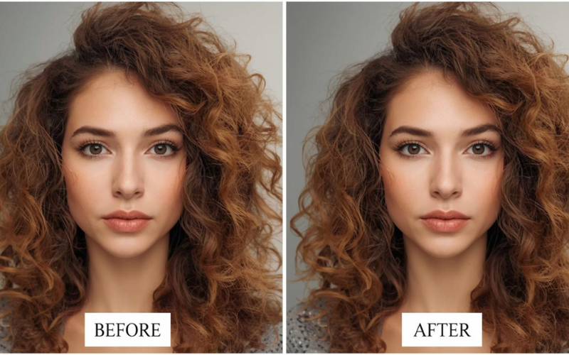 Before and after results of regular hair care at home routine