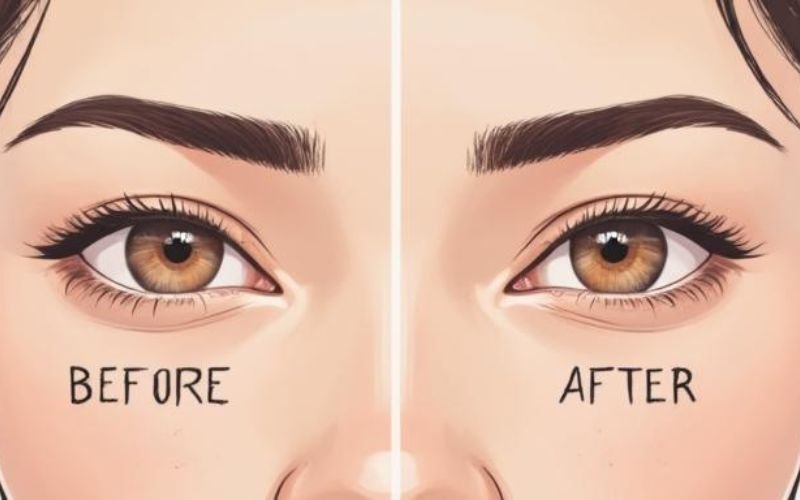 Before and after eyebrow regrowth in women
