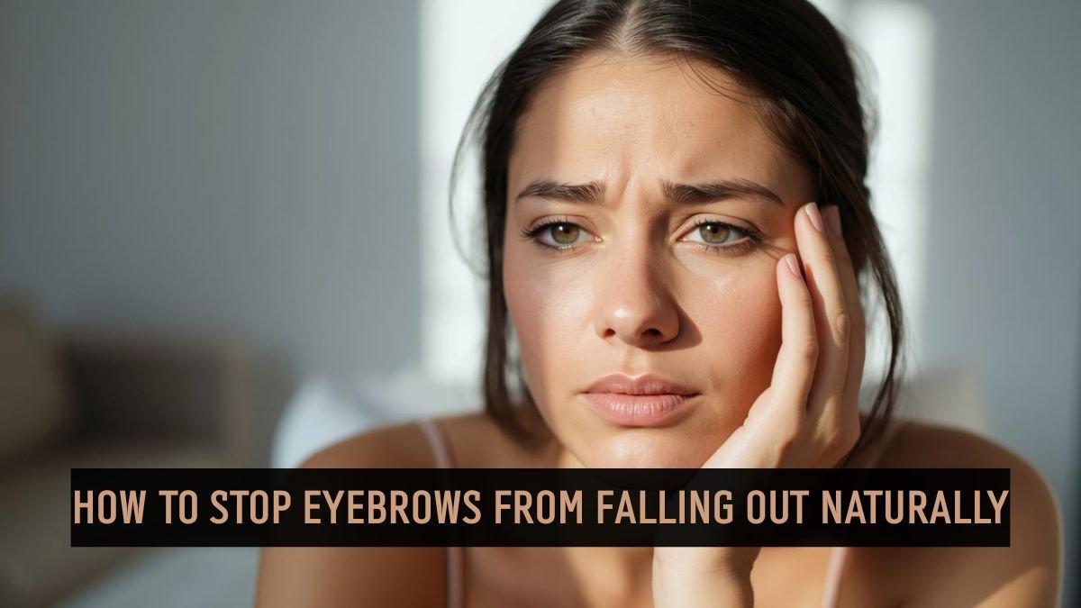 Female experiencing eyebrow hair loss and thinning brows