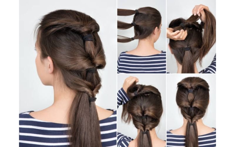 claw clip ponytail hairstyle with volume easy tutorial