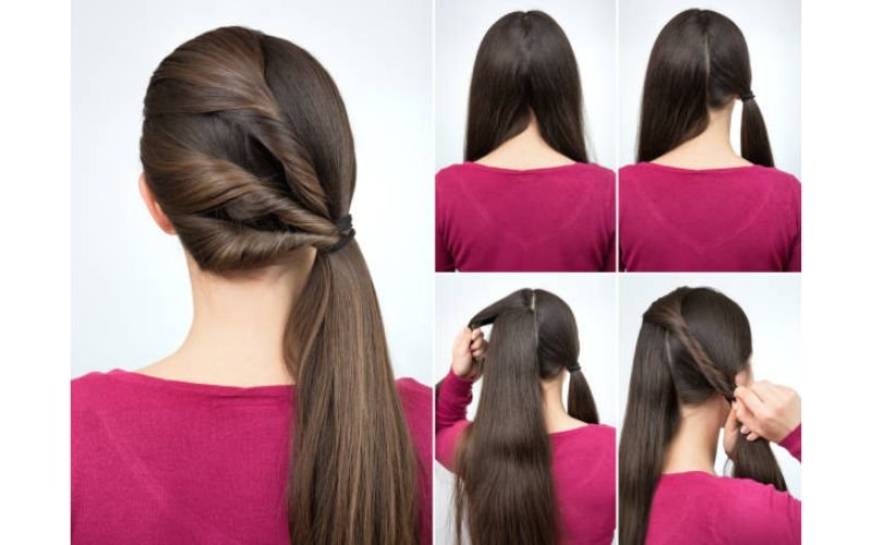 classic claw clip twist hairstyle for long hair easy tutorial